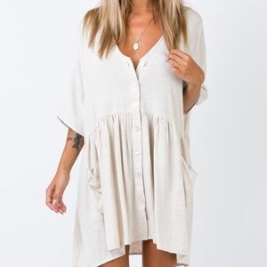 Princess Polly THE SANDY MINI DRESS NATURAL